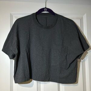 Lululemon Dark Grey Wide Crop Top